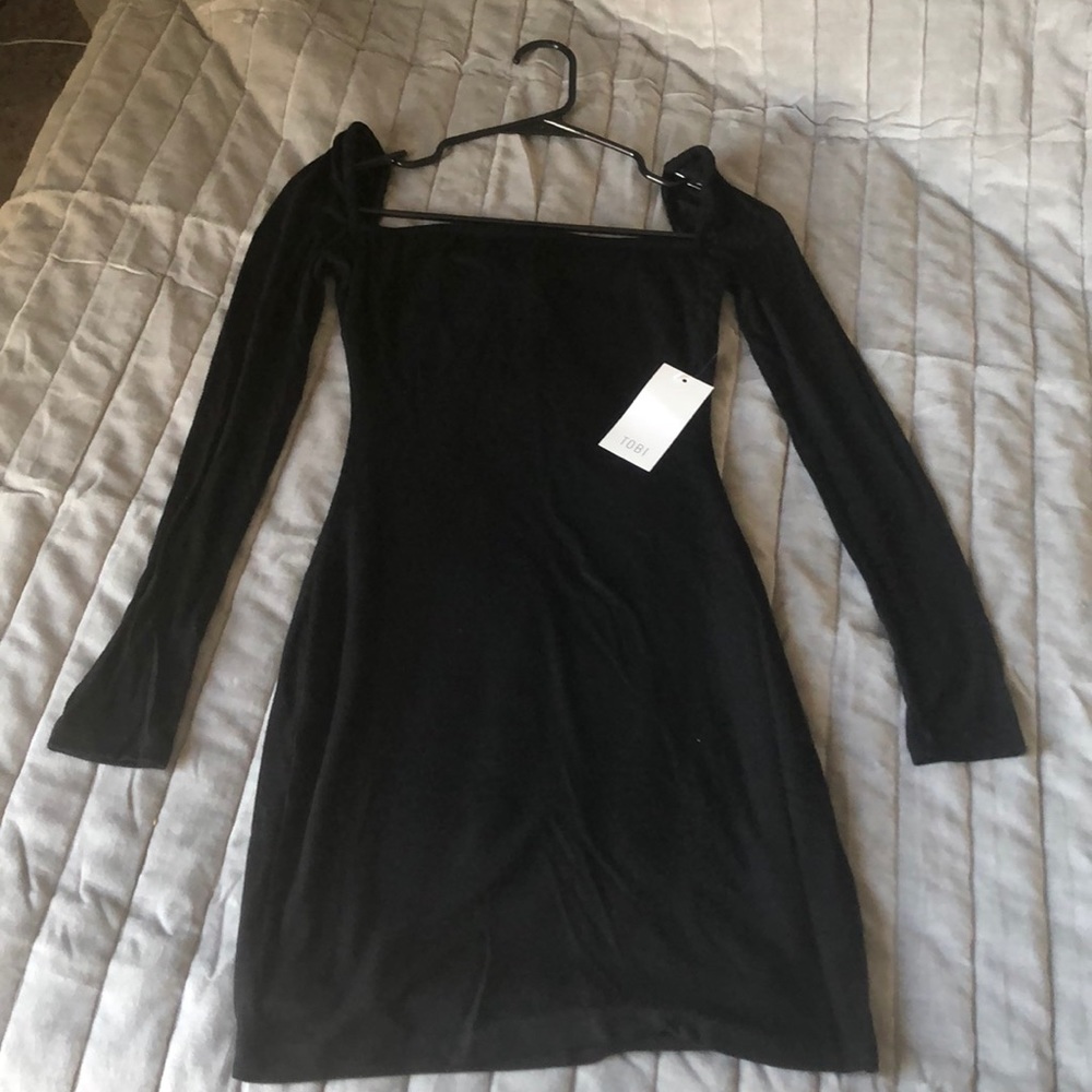 Black bodycon dress by Tobi, brand new with tags.